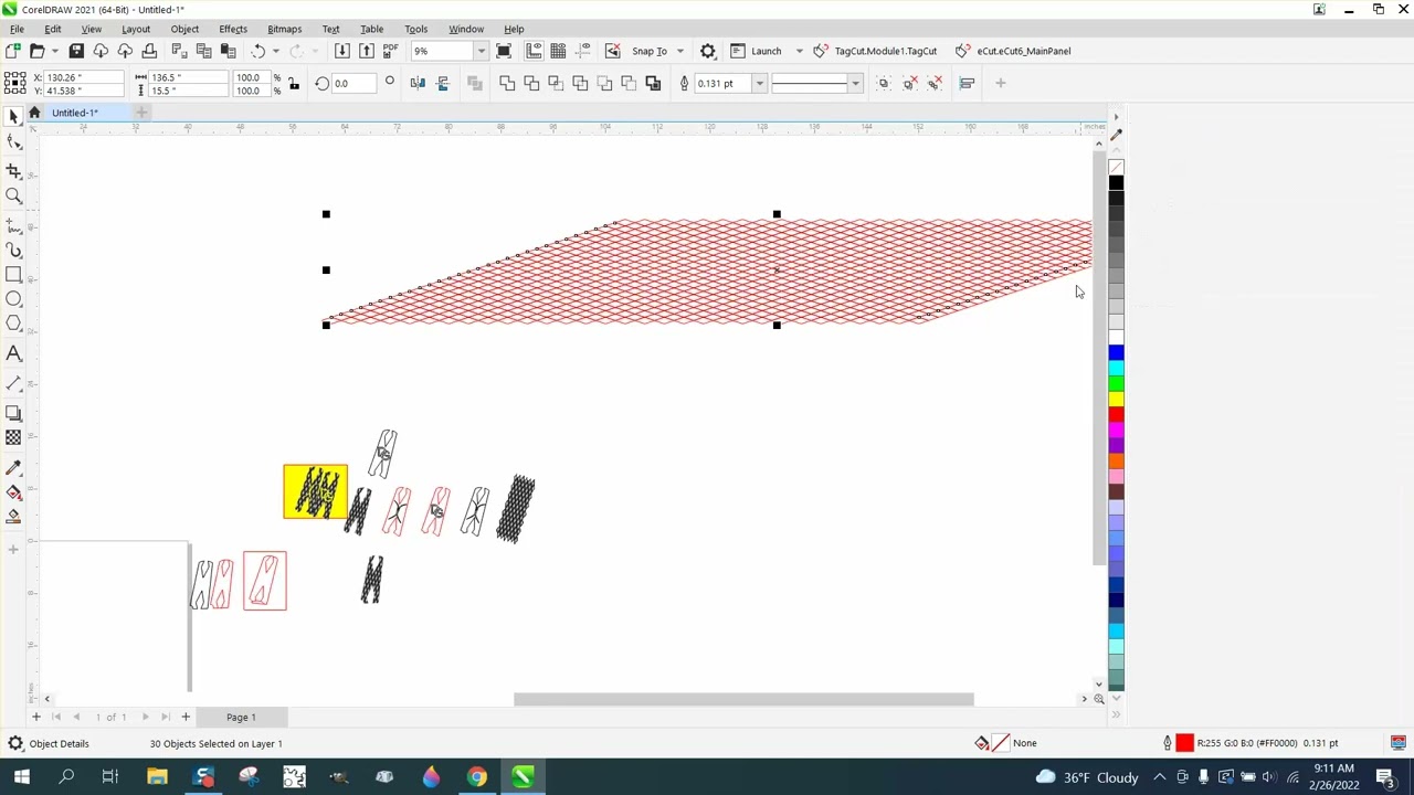 Corel Draw Tips & Tricks 3D Diamond Pattern on a Pistol Grip Part 5 Macro