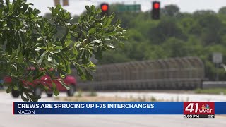 Landscaping crews working to spruce up three I-75 interchanges