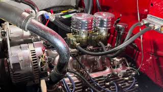 ‘50 F-1, adjusting idle mixture on dual  Stromberg 97s