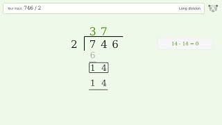 746/2 Long Division — Step-by-Step | Tiger Algebra Solver