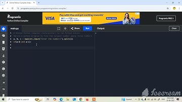 Python program to find Largest among three Numbers