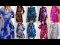 very pretty top demanding chiffon colorful korean abstract printed skater dresses 2023