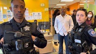 SECURITY TRY TO INFRINGE/PUBLIC EMPLOYEES CALLS COPS FAST-FIRST AMENDMENT AUDIT