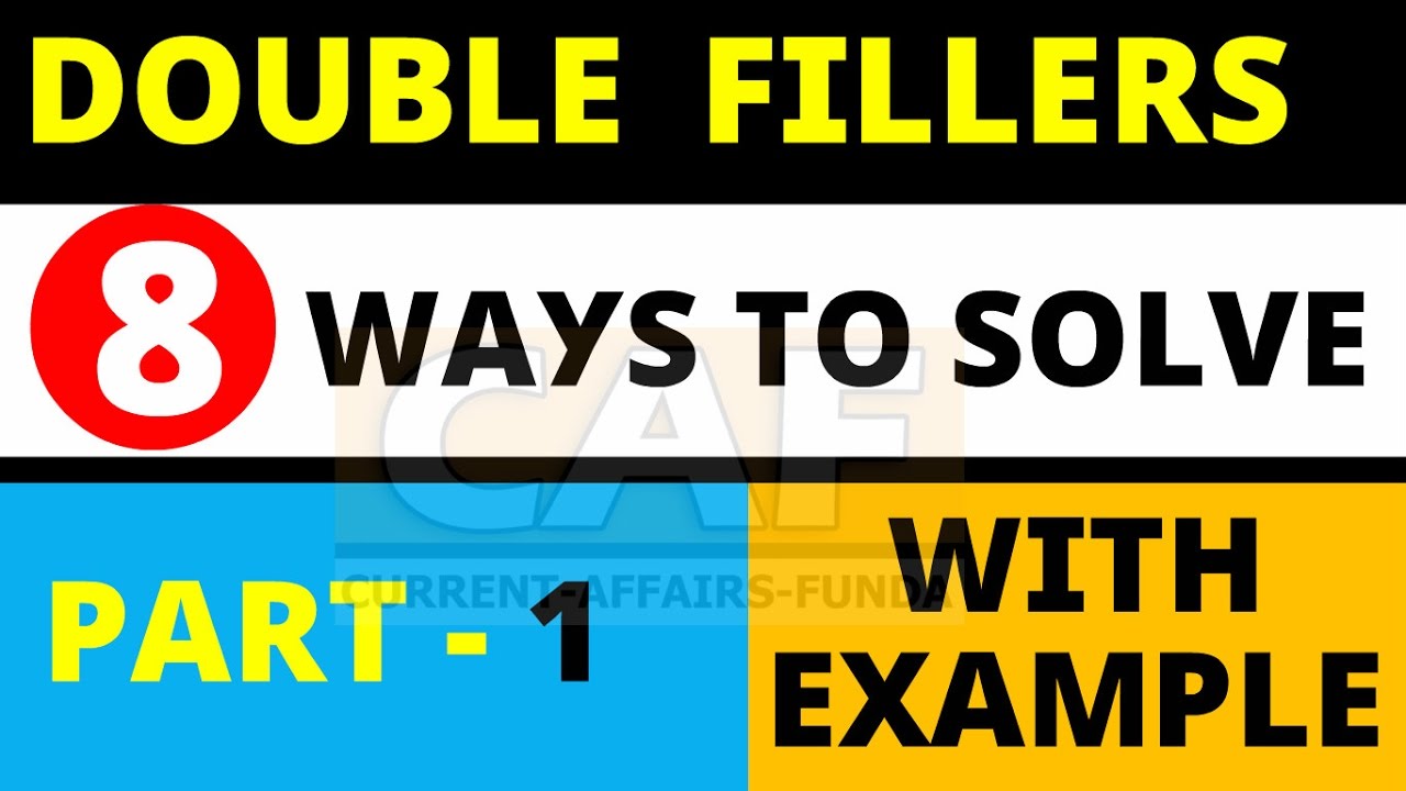 Double Filler 8 Ways | Smart Trick For SBI PO exams