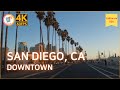 [4K] Driving California at Sunset: Downtown San Diego, California