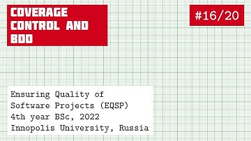 EQSP 16/20: Coverage Control, Mutation Testing [software quality crash course]
