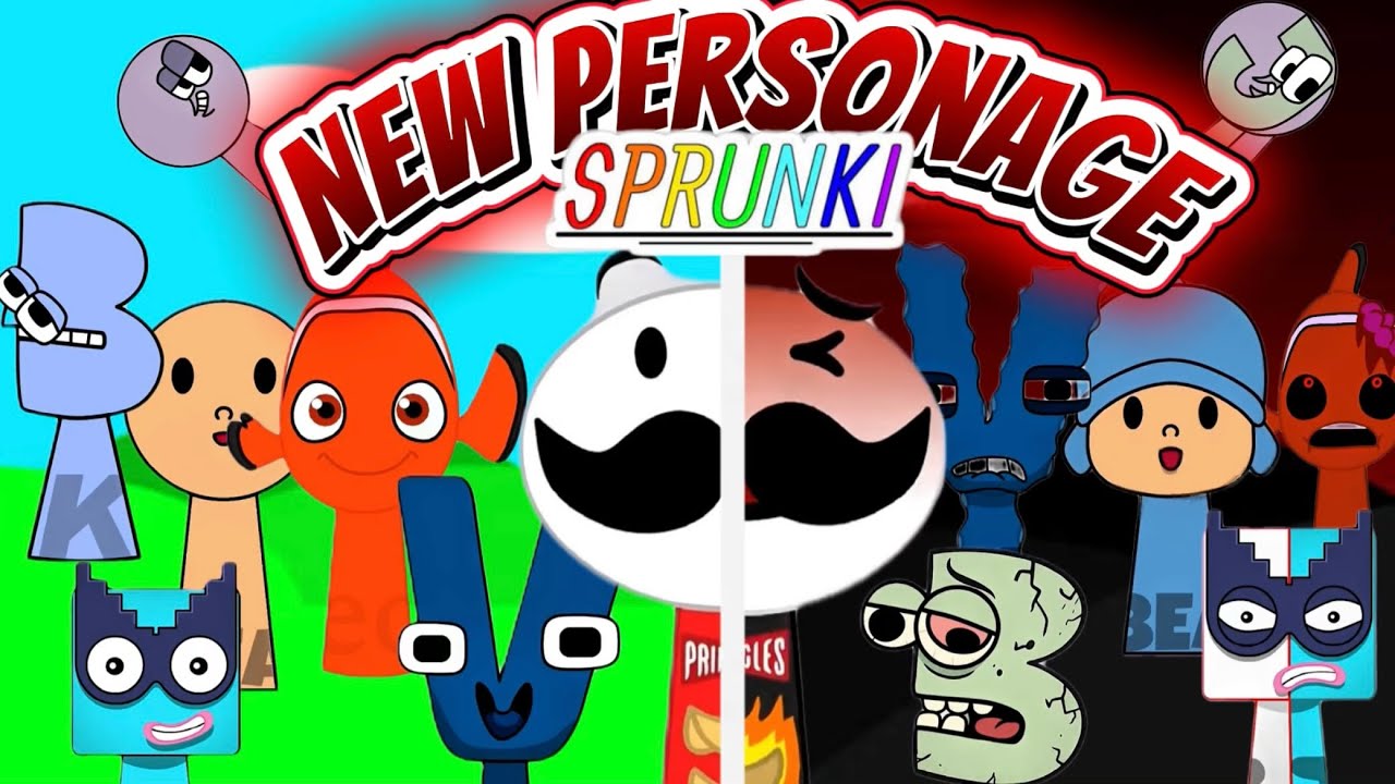 SPRUNKI OC: PRINGLES, POCOYO, NEMO, NUMBERBLOCKS 15, J, B, V COMPILATION