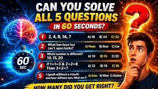 Can You Solve All 5 Questions in 60 Seconds? 🧠📝