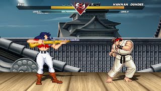 Hannah Dundee Vs Chun-Li & Ryu & M. Bison - Street Fighter Vs Cadillacs And Dinosaurs
