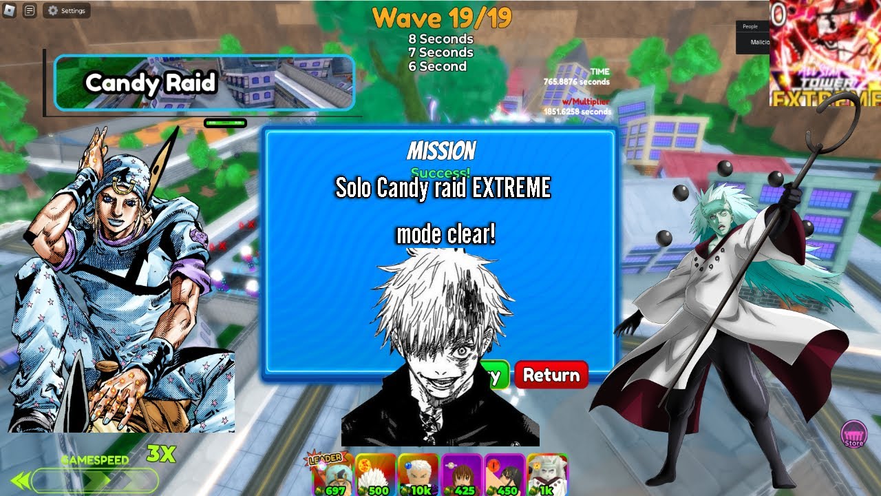 king is back!solo Candy raid Extreme mode clear! - ASTD
