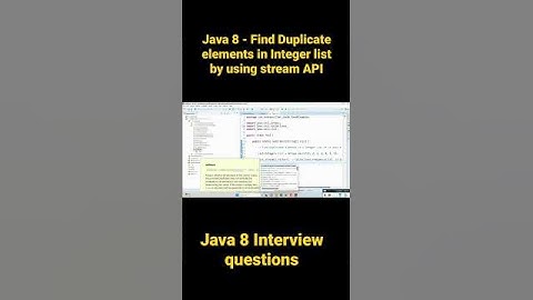 Java 8  - Find duplicate elements in integer list by using stream API || Java 8 Interview questions