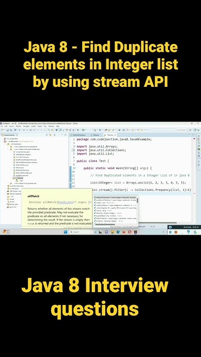 java-8-find-duplicate-elements-in-integer-list-by-using-stream-api