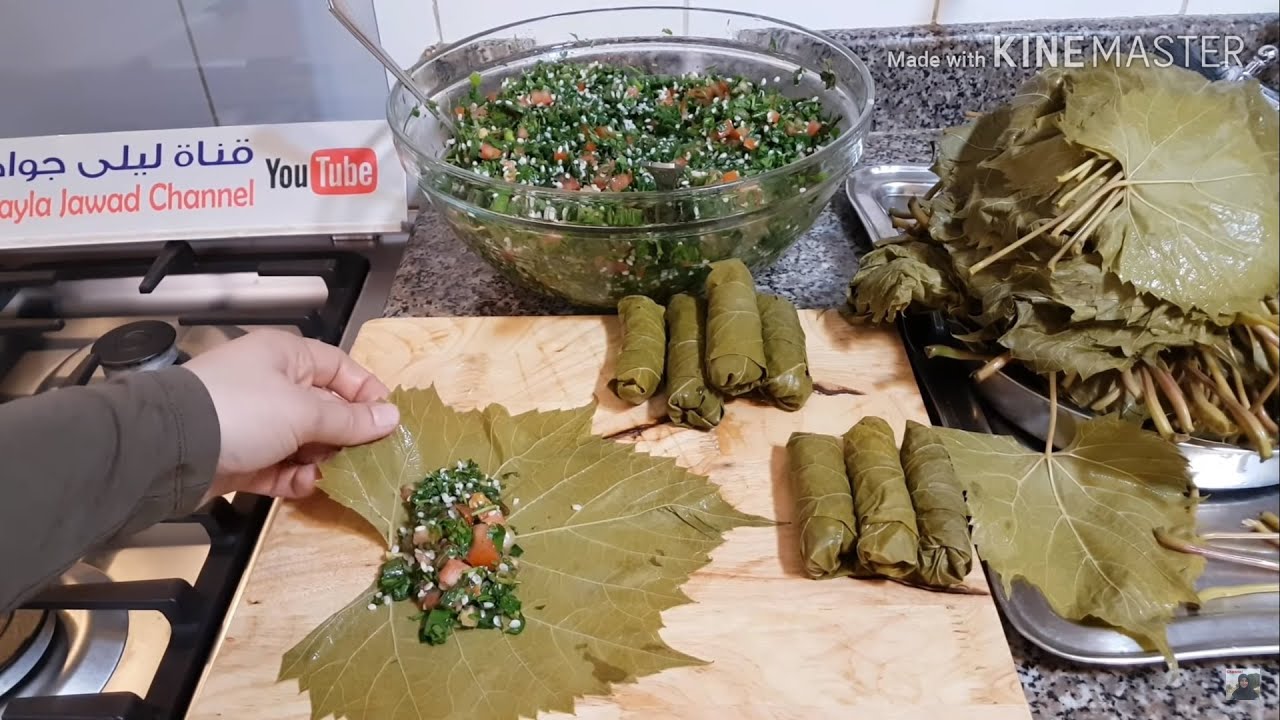 ورق عنب بالزيت (يالنجي) بدون لحم ، وصفة صحية جدا ، ولذيذة جدا 😋 من أطيب الأكلات التي أعرفها 👌
