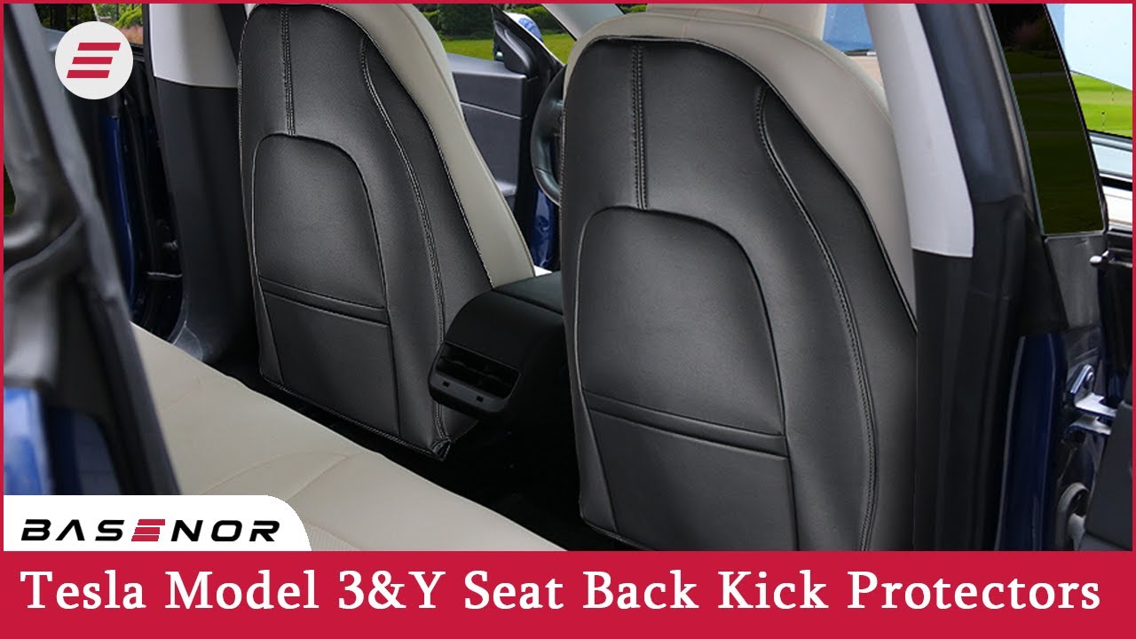 For Model Y/3 Seat Covers Kick Mats Back Seat Protecter (1 Pair)