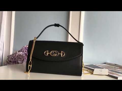 gucci zumi smooth leather small shoulder bag