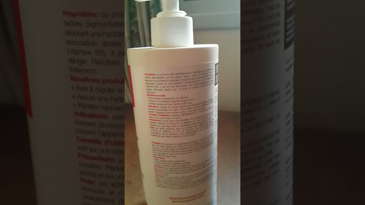 Nubiance lait corps eclaircissant et hydratant#taches brunes corps peaux mates a foncees review