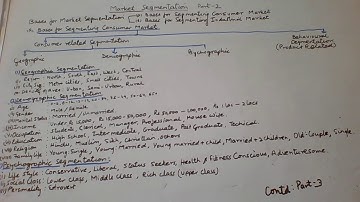 Marketing Segmentation (Part 2) by Dr.Rajul Dutt