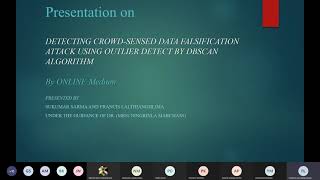 Seminar on Detecting Crowd Sensed Data Falsification Attack Using Outlier Detection by DBSCAN algo.