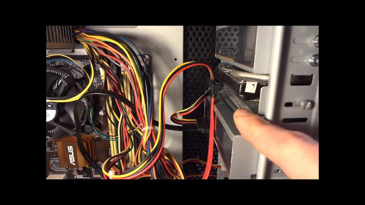 How to install hard drive in cdrom DVD bay slot YouTube