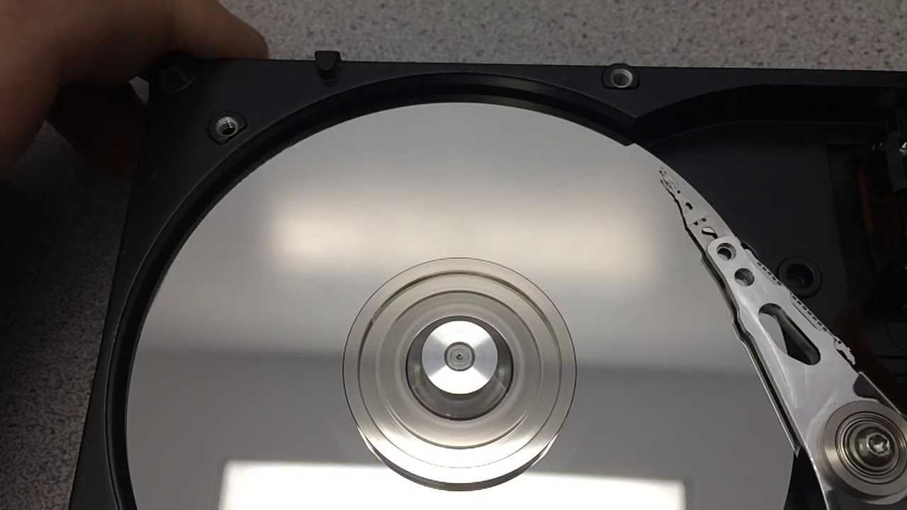 Hard drive slow motion video