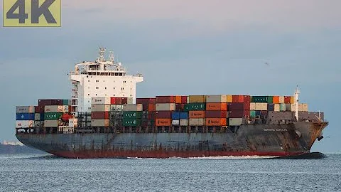 4K | GERHARD SCHULTE - Shipspotting Elbe near Otte...