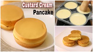 কাস্টার্ড ক্রিম প্যান কেক ( No Oven, No Maechine ) How to Make Custard Cream Pancake