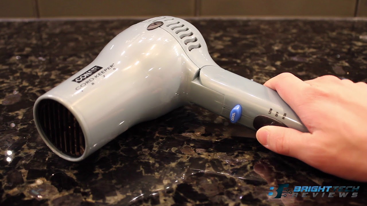 Conair 1875 Watt Cord Keeper Hair Dryer Review - YouTube