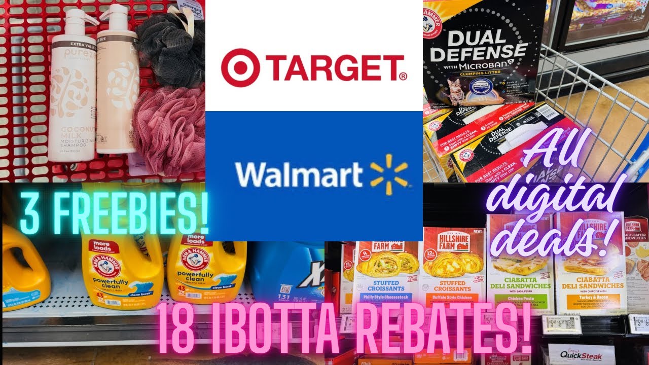 All digital Walmart and Target haul! 3 freebies! 18 IBOTTA rebates! 