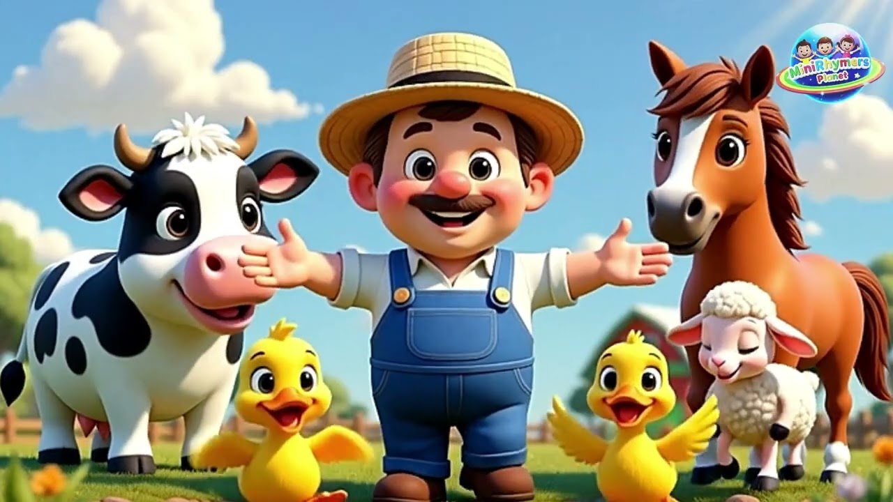 У старого Макдональда была ферма | Дети узнают о животных и жизни на ферме 🐎🐄