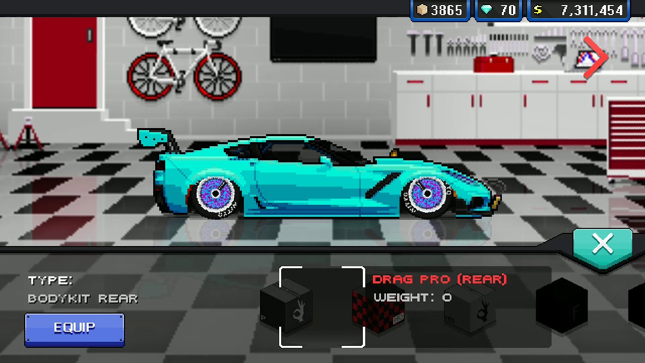 Pixel car racer машины