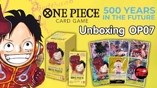Unboxing one piece card game op07 500 Years in the Future
