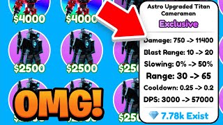 OMG ASTRO UPGRADE TITAN CAMERAMAN IS INSANE IN TOILET TOWER DEFENSE! *New Update* by SLAT SLAT SLAT 140,713 views 1 month ago 21 minutes