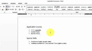 Modifying Line Spacing in MS Word 2013