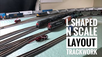L Shaped N Scale Layout Track Work