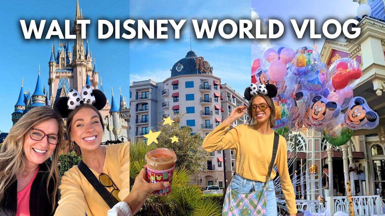 DISNEY WORLD VLOG!✨ Disney travel day, Riviera Resort, Magic Kingdom, Hollywood Studios, & Epcot!
