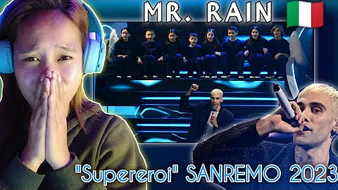 First time hearing Mr. Rain canta 'Supereroi' | SANREMO 2023 - REACTION