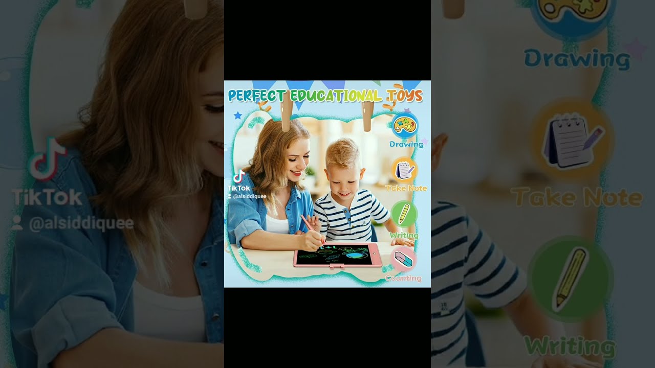 LCD Writing Tablet for Kids 10 Inch Toddler Drawing Tablet and Educational and Learning Kids