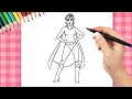 Como desenhar uma super mulher