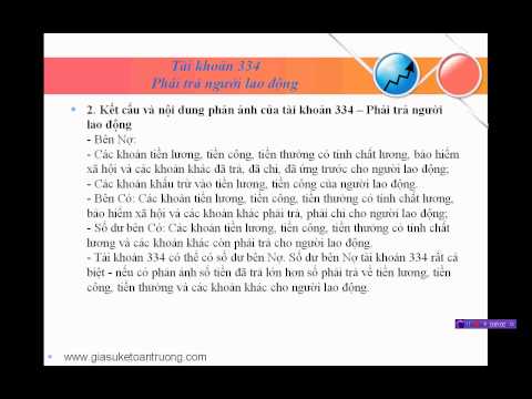 Video Tài khoản 334 - Phải trả người lao động. - youtube