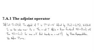 7.A.1 The adjoint operator