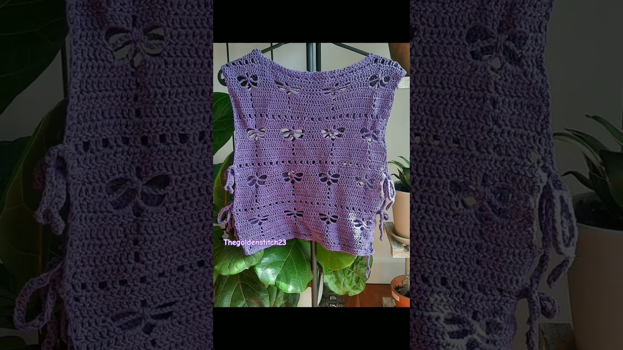purple crochet aesthetic 
