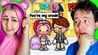 My BOYFRIEND Reacts To My TOCA BOCA ROLEPLAY I Made About HIM... *embarassing*