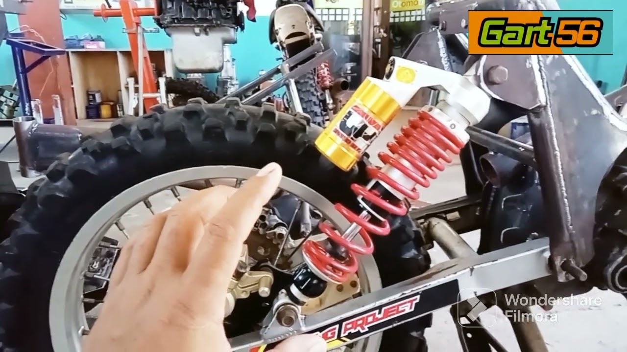 MENGUKUR KEMIRINGAN ( ARM. BOS KOMSETIR/HALU2. SHOCKBREKER) PEMBUATAN RANGKA BEBEK TRAIL.