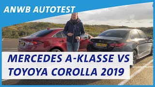 Mercedes A-Klasse Limousine vs Toyota Corolla Sedan 2019 review | ANWB Autotest 🚗🚙
