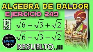 Racionalización - Algebra de Baldor Desde Cero - Ejercicio 249 5