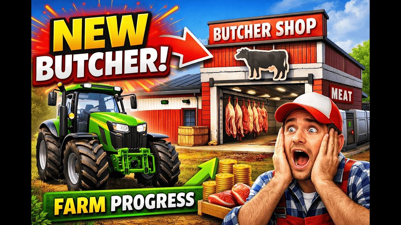Farming Simulator - Bought a New Butcher Farm Progress Gameplay - YouTube