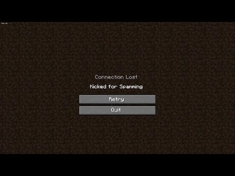 Kicked for Spamming