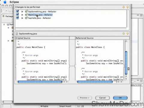The rename refactoring tool in Eclipse video tutorial   Using Eclipse for Java Programming   Learn