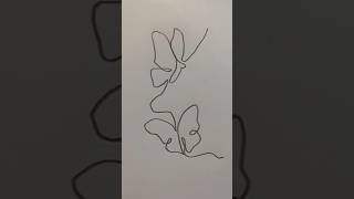 draw butterfly in one line art #music #youtubeshorts #art #cat #drawing
