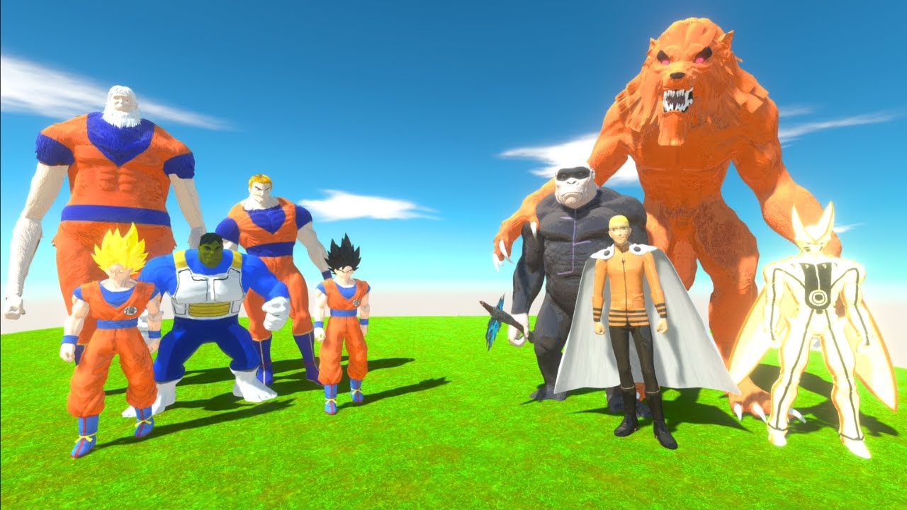 Evolution Goku Super Saiyan vs Evolution Naruto + Gojo - ARBS